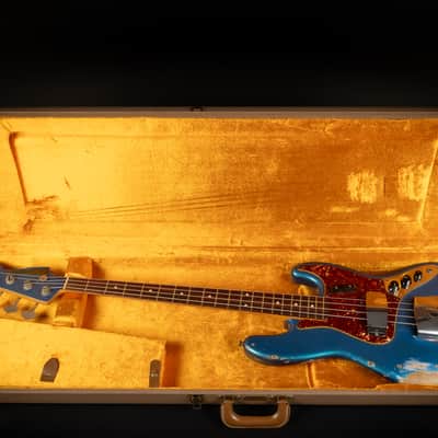 2014 Fender Custom Shop '64 Jazz Bass Heavy Relic - Lake Placid Blue with Matching Headstock | USA 1964 Vintage Reissue 4-String | CoA OHSC image 24