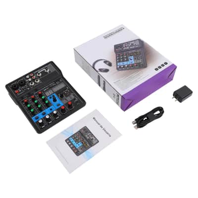 4-Channel Bluetooth Audio Mixing Console – 24-Bit Studio Mixer w/ DSP FX, USB, 48V Phantom Power image 4