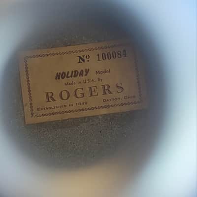 Rogers Holiday / Headliner 18” Bop set Late 60's - Black Onyx image 9