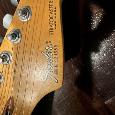LACE Fender American Strat Plus Deluxe Electric Guitar Sunburst - Vintage 1989 image 10