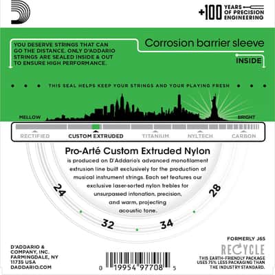 D'Addario EJ65S Pro-Arté Custom Extruded Nylon Ukulele Strings, Soprano image 1