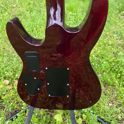 DBZ Barchetta Eminence series Floyd Rose flame Maple top translucent black cherries 7.5 lb 2011 - Translucent black cherry image 2