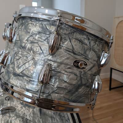 Slingerland "New Rock" Outfit Drum Set 1970s - Light Blue Pearl image 8