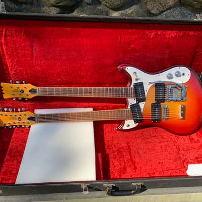 Mosrite Joe Maphis Double Neck Mark XVIII 1966 - Custom Sunburst image 2