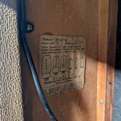 Fender Deluxe 6G3 N/O OT 1962 image 17