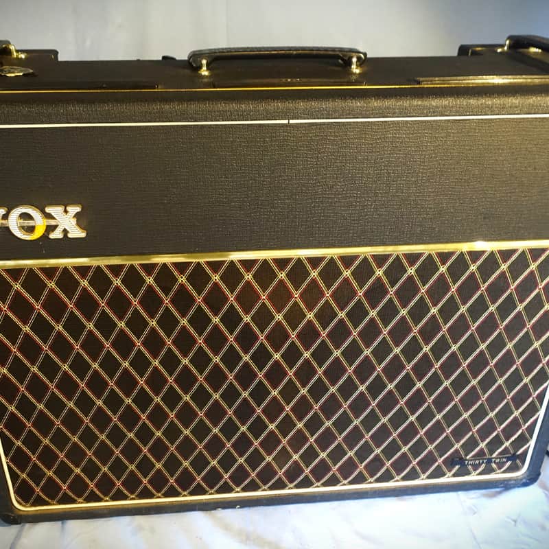 1965 Vox AC-30/6 Twin 3-Channel 30-Watt 2×12″ Guitar Combo Bla…