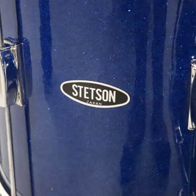 Stetson Japanese 3pc Drum Kit Set Blue Sparkle Vintage 1960's 20/14/12" image 11
