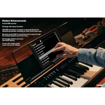 Casio Privia PX-S3100 – 88-Key Weighted Digital Piano | Slim & Elegant | 700 Tones, 200 Rhythms, Bluetooth Audio/MIDI, Touch Sensor Controls, Audio/MIDI Recorders & Editable DSP Effects image 3