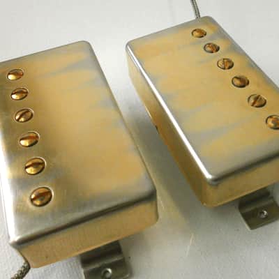 AGED Relic Humbucker PAF pickups GOLD PLATED 1958 1959 1960 Vintage P.A.F. LP SG 50s image 5