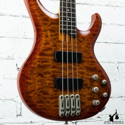 2004 Ibanez BTB Quilted Maple Bass Amber image 2
