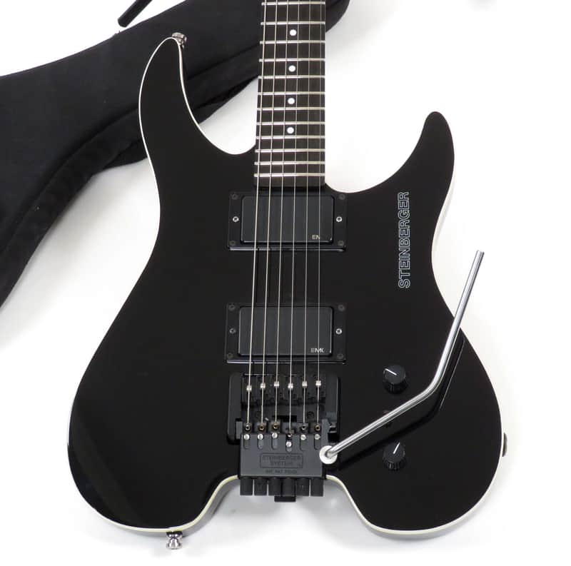 1988 Steinberger GM2TA - Black - Trans Trem! & Body Binding - Original Case image 1