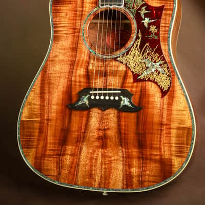 Gibson Dove Custom Shop Exotic Koa Masterpiece Acoustic Guitar Hummingbird image 17