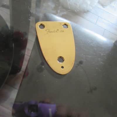 Vintage 1980s Gold Fender USA Custom Shop Stratocaster 3 Bolt Neck Plate image 2