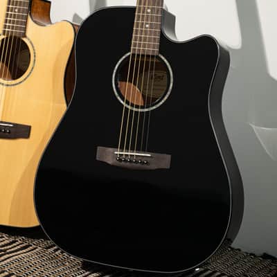 Cort Earth60CEBK | Acoustic / Electric Dreadnought, Gloss Black. New with Full Warranty! image 11