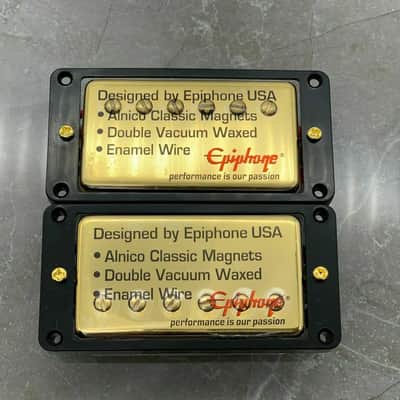 Epiphone Humbucker 57 Classic Alnico Pickups set! Gold/Black image 4