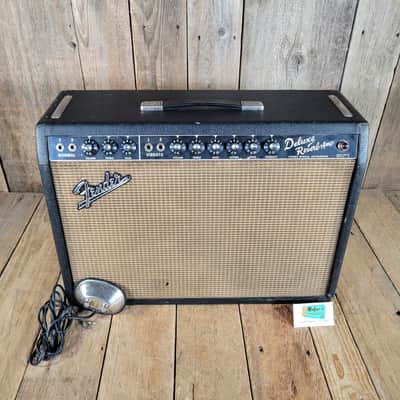 Fender Deluxe Reverb 1965 w/ Cover and Footswitch Serviced Very Good - Black image 2