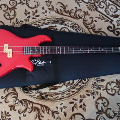 Vintage 1980s BC Rich Eagle Bass NJ Series Red Clean Solid Sound Of Thunder image 13