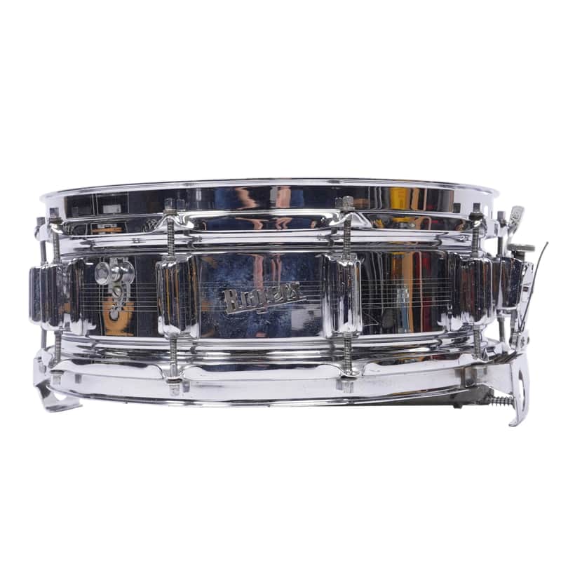 ROGERS DYNASONIC CHROME OVER BRASS SNARE DRUM (MADE IN ENGLAND)-14" x 5" image 1