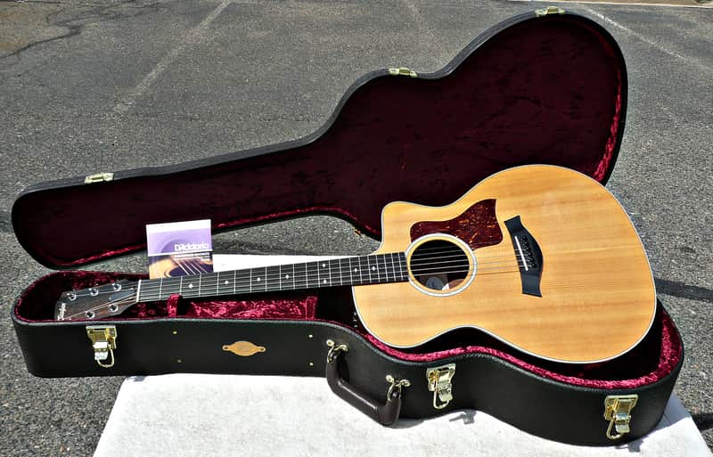 Taylor ​​214ce DLX Acoustic​ Electric ​Guitar​ ​with Original ​Taylor ​Hardshell Case​ - PV MUSIC Guitar Shop Inspected​ Setup​ with New D'Addario Strings and Tested - Plays / Sounds / Looks Great - Excellent Player in Excellent Condition image 1