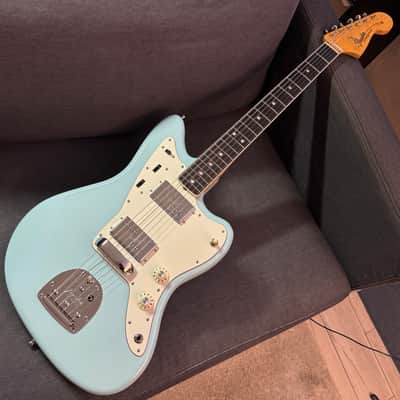 2018 Fender American "Jazzblaster" 60th Anniversary Triple Jazzmaster Daphne Blue CuNiFe Wide Range MAJOR Upgrades USA G&G image 2