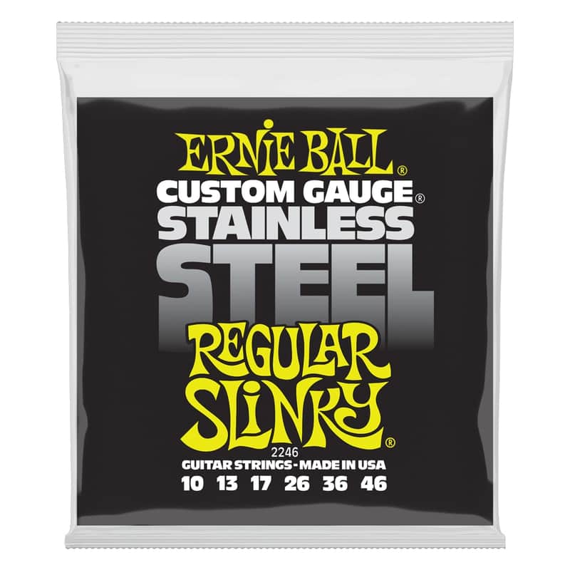 Ernie Ball - P02246 - Electric Guitar Strings - Regular Slinky Stainless Steel Wound - 10-46 (P02246) image 1