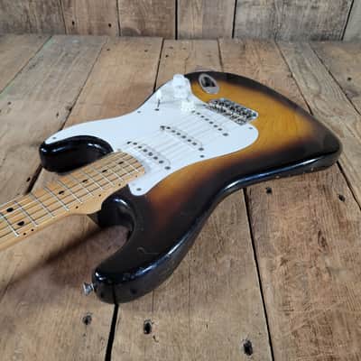 Fender 1955 Stratocaster Sunburst One-Piece Ash Body Excellent image 12