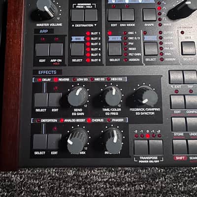 Access Virus TI Desktop Digital Synthesizer 2005 - Black W/ CUSTOM amp Cover, all accessories (OG Rack ears!) Original box, extra set of Chroma Caps Knobs image 5