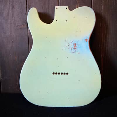 Telecaster Aged Guitar Body - Sonic Blue medium guitar relic guitar body by Jozo Reece Guitars image 5