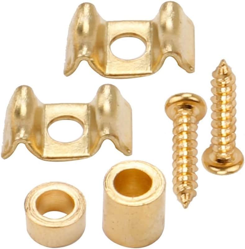 Guitar Flat Wavy Strat String Guides String Trees Retainer for Fender American Vintage Stratocaster Parts, Gold (Pack of 4) image 1