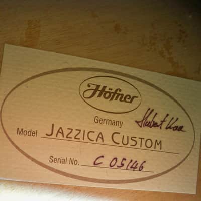 2002 Blonde Hofner Jazzica Custom 6 Lb Collectors Mint Condition image 15