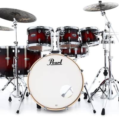 Pearl Decade Maple DMP927SP/C 7-piece Shell Pack with Snare Drum - Gloss Deep Red Burst image 2