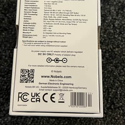 Nobels MOD-mini Compact Stereo Modulation Guitar Effect Pedal image 8