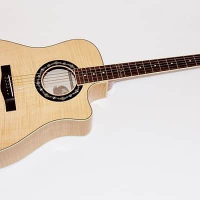 Fender T-Bucket 400 CE Flamed Maple Acoustic-Electric Guitar Natural image 1