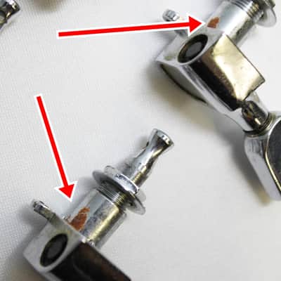 Schaller 3x3 Tuners Set 70s - Chrome **From a 1977 Gibson Les Paul Deluxe Pro** image 8