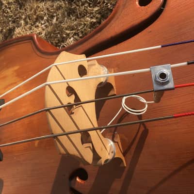 Alcoa ALUMINUM upright bass 1930s Faux wood finish image 9