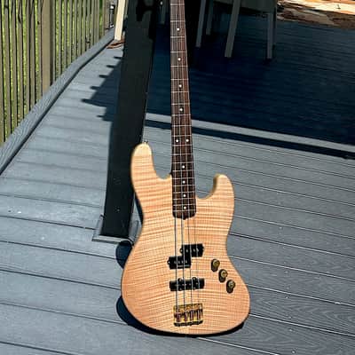 Warmoth Jazz Bass Guitar Broker  2022 - incredible Korina/Maple/Wenge special by The Guitar Broker. image 2