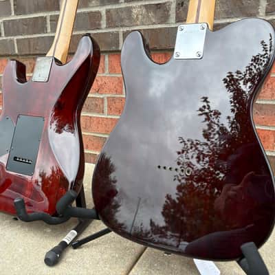 Late 2000's Squier Obey Strat & Tele Set of Two Guitars - Obey Propaganda Finish image 10