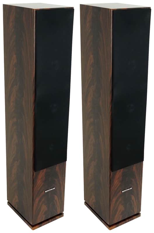 (2) Rockville RockTower 68D Dark Wood Home Audio Tower Speakers Passive 8 Ohm image 1