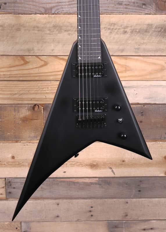 Jackson JS Series Rhoads JS22-7 RR HT 7-String Electric Guitar Satin Black "Excellent Condition" image 1
