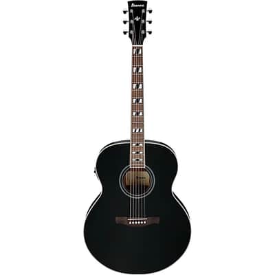 Ibanez AJ70M1EBK Artwood Jumbo Acoustic-Electric Guitar - Black High Gloss image 3