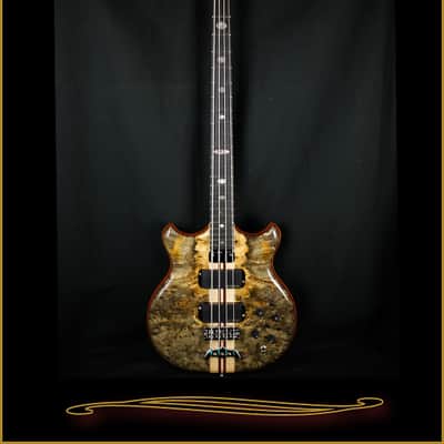 Alembic Stanley Clarke Deluxe in Buckeye Burl with Side LEDs Natural image 3