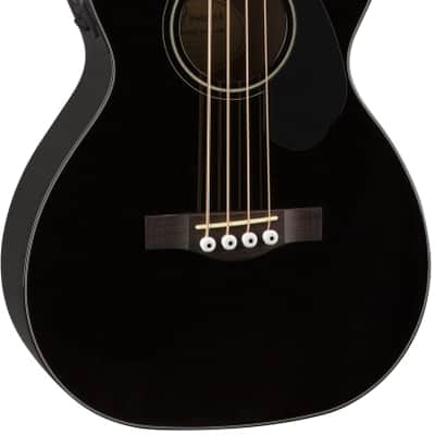Fender CB-60SCE Acoustic Bass. Laurel FB, Black image 14