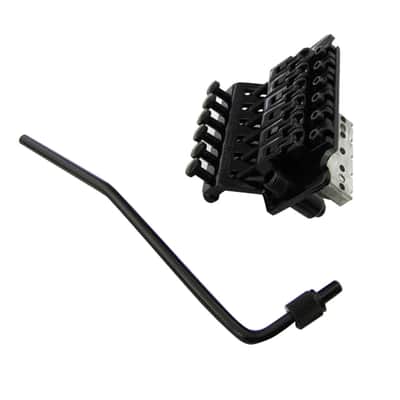 Musiclily Zinc Alloy Locking Tremolo Bridge System Set For Electric Guitar Parts,Black image 4