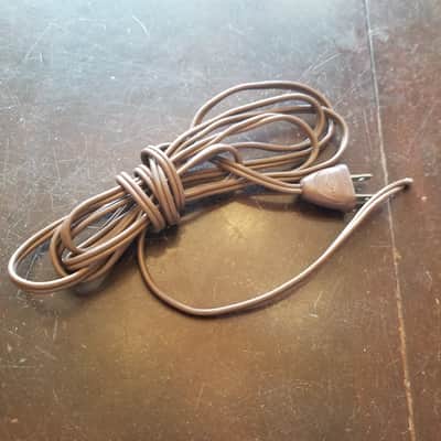 NEC one (1) 117V Power Cord Electric Cable cut Japan Vintage non-polarized brown 1940s-1960s image 2