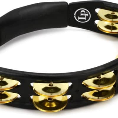 Latin Percussion Cyclops Handheld Tambourine - Black with Brass Jingles image 2