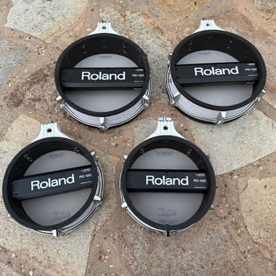 TWO Roland PD-120 WHITE and TWO pd-100" 10" Mesh Head V Drum PD120 image 11