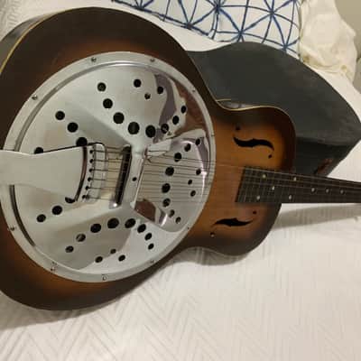 Wayne Amplyphone Guitar Resonator 1930’s/1940’s Brown/black image 11
