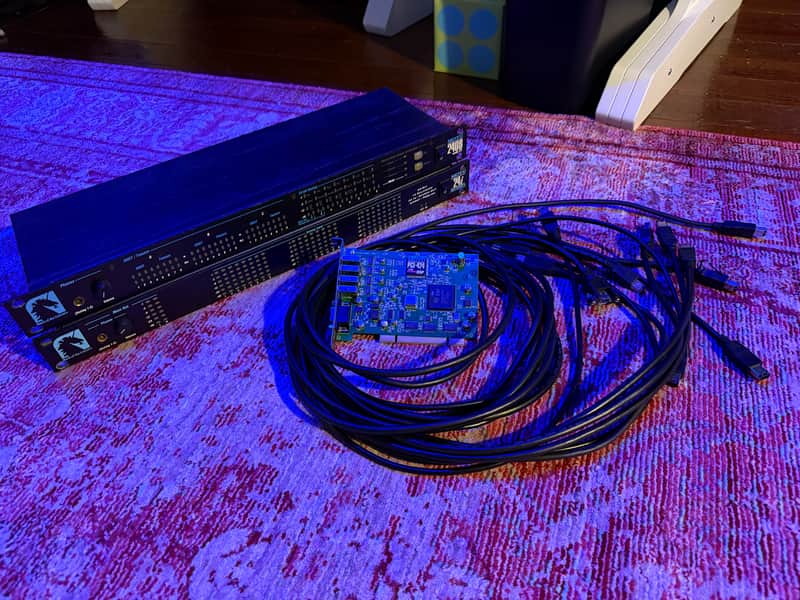 MOTU 2408 Mk II PCI Audio Interface with 24i expansion and PCI - 424 slot card 2000s - Black image 1