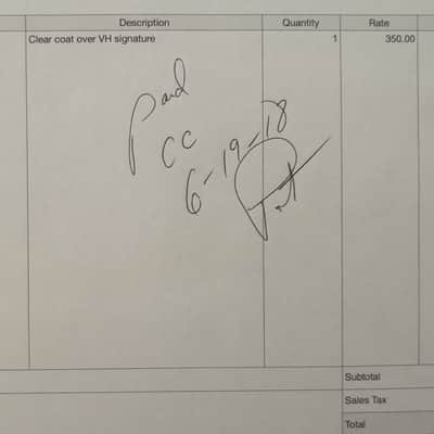 Kramer 86 Baretta certified signed by EVH image 11