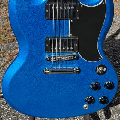 2018 Gibson Custom Shop Les Paul SG Standard W/OHSC Blue Sparkle Prototype image 3